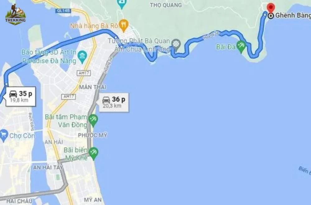 Đường đi Ghềnh Bàng Đà Nẵng