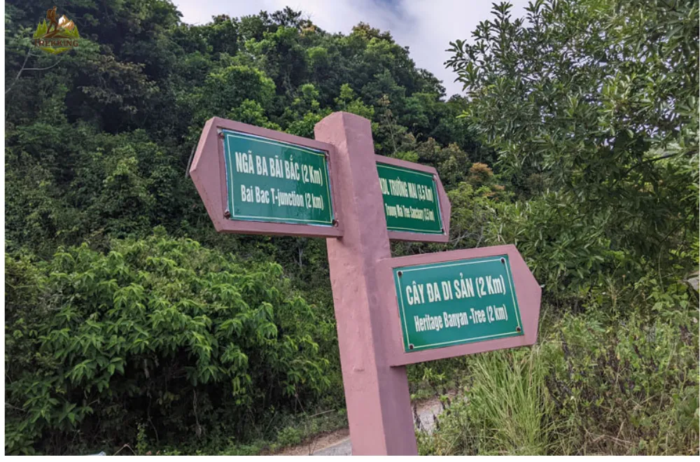 Biển chỉ dẫn đường đi đến Cây Đa Con Nai